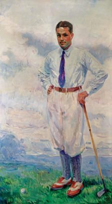Wayman Adams (American, 1883-1959) Bobby Jones, 1926, oil on canvas, 80 x 47 inches. Courtesy of Atlanta Athletic Club