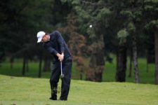 David Vanegas en el hoyo 9, durante la segunda ronda del 55 Abierto Mexicano de Golf