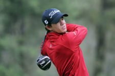 Jorge Fernández en el tee del hoyo 10, durante la segunda ronda del 55 Abierto Mexicano de Golf