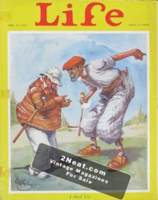 LIFE Magazine 1928-04-19/ Cute GOLF theme art "A bad lie", art by C. H. Sykes