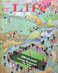 LIFE Magazine 1930-09-19/ Cover Golfers and spectators at a golf course, art by Russell Patterson