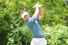 Punta Cana, República Dominicana (Junio 1, 2013) – El estadounidense Ryan Blaum en acción durante la ronda final del Dominican Republic Open la tarde de este sábado. La victoria fue la primera de su carrera en el NEC Series PGA TOUR Latinoamérica, circuito que cerró con este evento la primera mitad de su temporada 2013. Crédito: Enrique Berardi/PGA TOUR