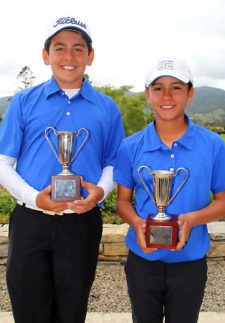 Juan Camilo Vesga y María Camila Moreno (10-11 años) /infantil13-10.11 (Cortesía Fedegolf)