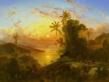 Costa de La Guaira al atardecer, por Ferdinand Bellermann (cortesía wikimedia.org)