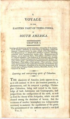 Voyage a la Partie Orientale de la Terre-Ferme, dans l’Amérique Méridionale (cortesía library.lehigh.edu)