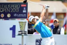 LIMA, PERU - NOVEMBER 10: Julián Etulain of Argentina teeing off at the first hole during the final round of the Lexus Peru Open at Los Inkas Golf Club on November 10, 2013 in Lima, Peru. Photo Credit: Enrique Berardi/PGA TOUR