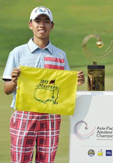 Tianlang Guan en el Masters 2013 (cortesía www.hasvistomibola.com)