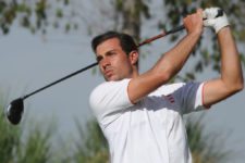 GUADALAJARA, MEXICO - MAR. 21, 2014: El mexicano Mauricio Azcué durante la segunda ronda del TransAmerican Power Products CRV Open en Las Lomas Club de Golf. / Mexico's Mauricio Azcué during the second round of the TransAmerican Power Products CRV Open at Las Lomas Club de Golf.