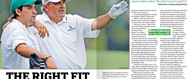 Ángel Cabrera en Golfweek, Abril 4, 2014