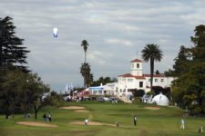 CÓRDOBA, ARGENTINA - ABRIL 17, 2014: Una hermosa vista del hoyo 9 y la casa clubn durante la primera ronda del 83° Abierto OSDE del Centro presentado por FiberCorp, evento que dio inicio este jueves en el Córdoba Golf Club. Enrique Berardi/PGA TOUR