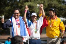 Ruiz, Aguilar y Garrido en el Podium de ganadores (cortesía Felipe Bezanilla/Publimetro Chile)