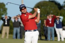 MONTEVIDEO, URUGUAY - ABRIL 26, 2014: El colombiano Marcelo Rozo durante la tercera ronda del Roberto De Vicenzo Invitational Copa NEC en el Club de Golf del Uruguay. Enrique Berardi/PGA TOUR