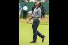 Edoardo Molinari en green del 18 (Andrew Redington / Getty Images)