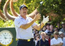 Sir Nick Faldo de Inglaterra (cortesía Andrew Redington / Getty Images)