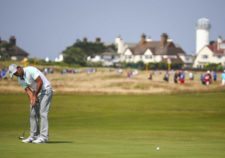 Pablo Larrazábal en green No.16 (cortesía Matthew Lewis / Getty Images)