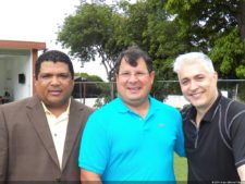 Miguel Martínez, presidente de la PGA de Vzla, Alberto Di Lorenzo, VP de la PGA de Vzla y el popular Carlos Fraga