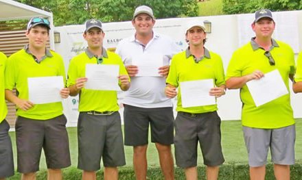 Mike Dunne, Luis Picard-Ami y Carlos Raul Barriga; Campeones del Faydola Invitational 2014