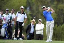 QUITO, ECUADOR - SEPTEMBER 28:Tyler McCumber from USA tee shot at the 18th hole during the final round of the Ecuador Open at Quito Tennis and Golf Club on September 28, 2014 in Quito, Ecuador. (Enrique Berardi/PGA TOUR)