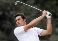 QUITO, ECUADOR (SEP. 26, 2014) El mexicano Mauricio Azcué presentó una tarjeta de 9-bajo par 63 para imponer un nuevo récord del campo para el Quito Tenis y Golf Club durante la segunda ronda del All You Need Is Ecuador Open. (Enrique Berardi/PGA TOUR)