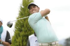 BOGOTA, COLOMBIA (OCT. 2, 2014) - El estadounidense Ben Klaus pega su tiro de salida en el hoyo 17 durante la primera ronda del Arturo Calle Colombian Classic presentado por Avianca en Pueblo Nuevo CC. (Enrique Berardi/PGA TOUR)