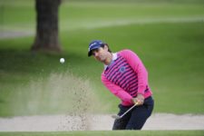 BOGOTA, COLOMBIA (OCT. 2, 2014) - El colombiano Diego Vanegas ejecuta una sacada d búnker en el hoyo 7 durante la primera ronda del Arturo Calle Colombian Classic presentado por Avianca en Pueblo Viejo CC. (Enrique Berardi/PGA TOUR)