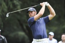 ESTADO DE MEXICO, MEXICO (OCT. 17, 2014) - Chris Gilman de California pega un hierro durante la segunda ronda del 56º TransAmerican Power Products CRV Abierto Mexicano del Golf presentado por Heineken en el Club de Golf Chapultepec. (Enrique Berardi/PGA TOUR)