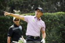 ESTADO DE MEXICO, MEXICO (OCT. 17, 2014) - El colombiano Oscar Álvarez después de pegar su tiro de salida en el hoyo 14 durante la segunda ronda del 56º TransAmerican Power Products CRV Abierto Mexicano del Golf presentado por Heineken en el Club de Golf Chapultepec. (Enrique Berardi/PGA TOUR)