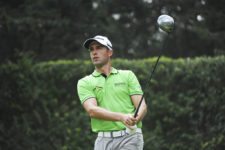 ESTADO DE MEXICO, MEXICO (OCT. 17, 2014) - El brasileño Alex Rocha pega su tiro de salida en el hoyo 14 durante la segunda ronda del 56º TransAmerican Power Products CRV Abierto Mexicano del Golf presentado por Heineken en el Club de Golf Chapultepec. (Enrique Berardi/PGA TOUR)