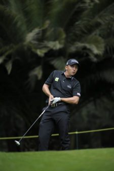 ESTADO DE MEXICO, MEXICO - OCTOBER 18: Oscar David Alvarez of Colombia tees off on the14th hole during the third round of the 56ºTransAmerican Power Products CRV Mexico Open presented by Heineken at Club de Golf Chapultepec on October 18, 2014 in Estado de Mexico, Mexico. (Photo by Enrique Berardi/PGA TOUR)