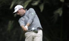 ESTADO DE MEXICO, MEXICO - OCTOBER 18: Alexandre Rocha of Brazil tees off on the14th hole during the third round of the 56ºTransAmerican Power Products CRV Mexico Open presented by Heineken at Club de Golf Chapultepec on October 18, 2014 in Estado de Mexico, Mexico. (Photo by Enrique Berardi/PGA TOUR)