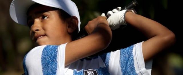 Un niño prodigio del golf Argentino se roba los titulares