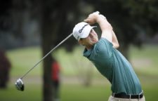 LIMA, PERU (OCT. 30, 2014) - El estadounidense Jordan Russell pega su tiro de salida en el tee del hoyo 16 durante la primera ronda del Lexus Perú Open presentado por Scotiabank en el campo de Los Inkas Golf Club. (Enrique Berardi/PGA TOUR)