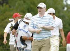 BUENOS AIRES, ARGENTINA (NOV. 29, 2014) - El argentino Gustavo Acosta en el tee del hoyo 1 durante la tercera ronda del Personal Classic en Las Praderas Club Campos de Golf. (Enrique Berardi/PGA TOUR)