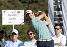 SANTIAGO, CHILE - NOVEMBER 15: Jorge Fernandez Valdes of the U.S tees off on the 16th hole during the third round of the Hyundai - BBVA 88° Abierto de Chile at Los Leones Golf Club on November 15, 2014 in Santiago, Chile. (Enrique Berardi/PGA TOUR)