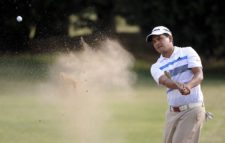 BUENOS AIRES, ARGENTINA (NOV. 28, 2014) - El argentino Fabián Gómez saca de un bunker en el hoyo 15 durante la segunda ronda del Personal Classic en Las Praderas Club Campos de Golf. (Enrique Berardi/PGA TOUR)