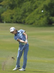 BUENOS AIRES, ARGENTINA - NOVEMBER 28: Tommy Cocha of Argentina hits from the 17th hole fairway during the second round of the Personal Classic at Las Praderas Club Campos de Golf on November 28, 2014 in Luján, Buenos Aires, Argentina. (Enrique Berardi/PGA TOUR)