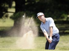 BUENOS AIRES, ARGENTINA - NOVEMBER 28: Brad Hopfinger of the U.S chips out of a bunker on the 17th hole during the second round of the Personal Classic at Las Praderas Club Campos de Golf on November 28, 2014 in Luján, Buenos Aires, Argentina. (Enrique Berardi/PGA TOUR)