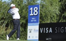 BUENOS AIRES, ARGENTINA - DECEMBER 5: Angel Cabrera of Argentina tee off on the 18th hole during the second round of the 109° VISA Open de Argentina presentado por Peugeot at Martindale Country Club on December 5, 2014 in Buenos Aires, Argentina. (Enrique Berardi/PGA TOUR)