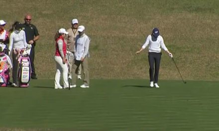 Video, baile de Paula Creamer haciendo Hoyo-en-Uno