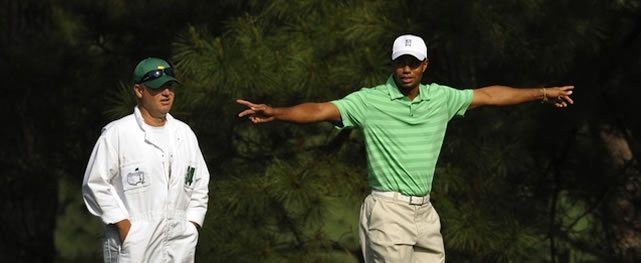 El avión de Tiger Woods aterriza en Augusta