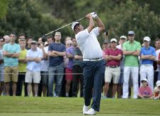 CÓRDOBA, ARGENTINA - APRIL 19: Angel Cabrera of Argentina tee off on the 17th hole during the final round of the 84° Abierto OSDE del Centro presentado por Fiber Corp at Córdoba Golf Club on April 19, 2015 in Córdoba, Argentina. (Enrique Berardi/PGA TOUR)