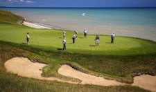 Jordan Spieth of the United States putts during a practice round prior to the 2015 PGA Championship at Whistling Straits on August 12, 2015 in Sheboygan, Wisconsin (Photo by Richard Heathcote/Getty Images)