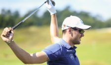 Martin Kaymer of Germany stretches during a practice round prior to the 2015 PGA Championship at Whistling Straits on August 12, 2015 in Sheboygan, Wisconsin (Photo by Andrew Redington/Getty Images)