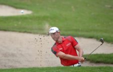 RIO DE JANEIRO, BRAZIL - SEPTEMBER 27: Alexandre Rocha of Brazil tee off on the 10th hole during the final round of the Aberto do Brasil presented by Credit Suisse Hedging Griffo at Itanhangá Golf Club on September 27, 2015 in Rio de Janeiro, Brazil. (Enrique Berardi/PGA TOUR)