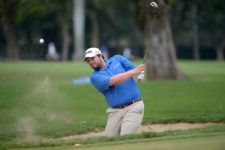 RIO DE JANEIRO, BRAZIL - SEPTEMBER 27: Kent Bulle of the U.S chips out of a bunker on the third hole during the final round of the Aberto do Brasil presented by Credit Suisse Hedging Griffo at Itanhangá Golf Club on September 27, 2015 in Rio de Janeiro, Brazil. (Enrique Berardi/PGA TOUR)
