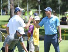 El equipo de Estados Unidos, compuesto por Justin Hueber y Matt Kuchar, realizó 60 golpes en la segunda ronda de la Bridgestone America´s Golf Cup presentado por Value / Gentileza: Enrique Berardi/PGA TOUR