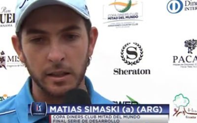 Amateur Matías Simaski toma ventaja de cinco golpes