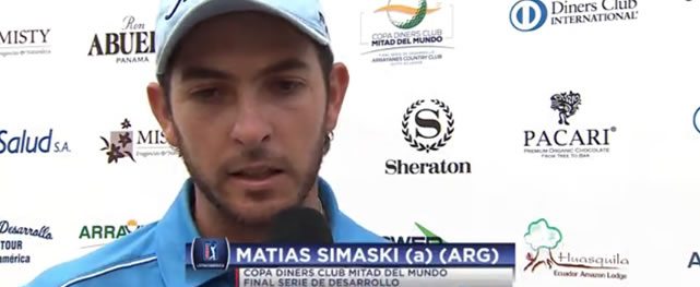 Amateur Matías Simaski toma ventaja de cinco golpes