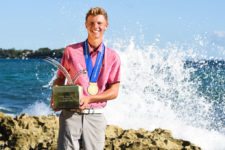 Paul Chaplet (CRC), ganador de la segunda edición del Latin America Amateur Championship en Teeth of the Dog, República Dominicana - Gentileza: Enrique Berardi/LAAC