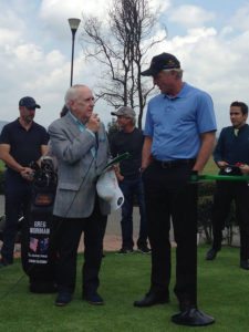 Greg Norman con Luis Eduardo Palacio el Pdte. del club (cortesía Ma. Socorro Fernández Casas)